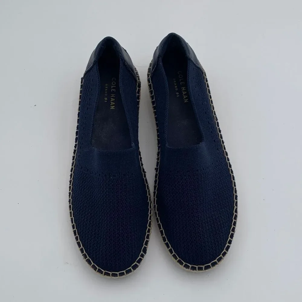 Cole Haan Navy Espadrille Slip-On Shoes size 8.5 nautical - Picture 3 of 11